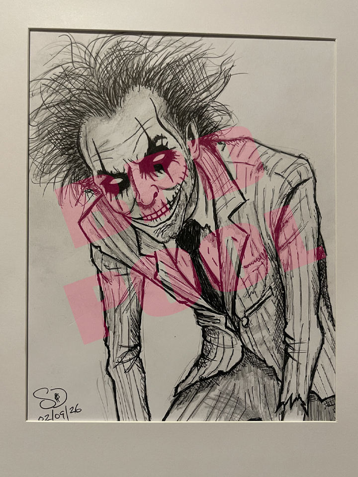 drawing of The Joker