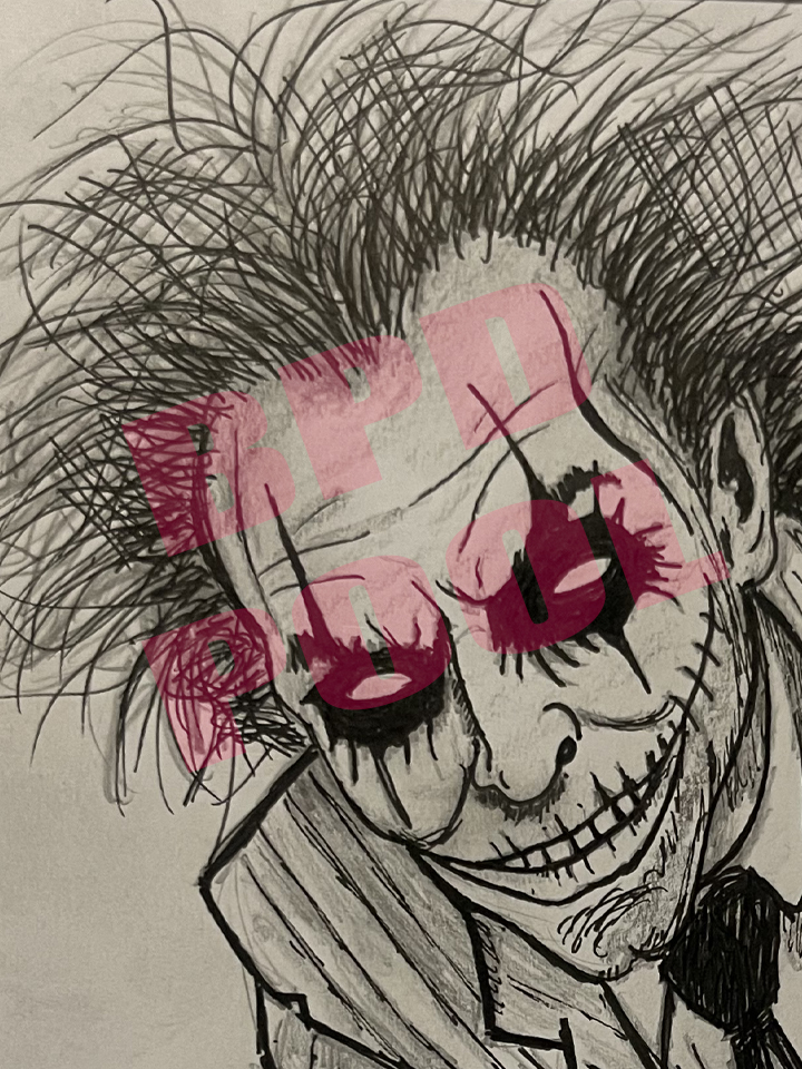 drawing of The Joker