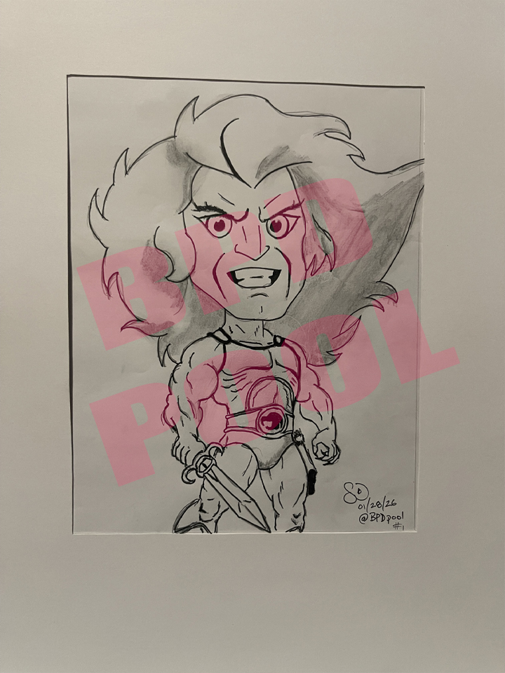 drawing of Lion-O from Thundercats