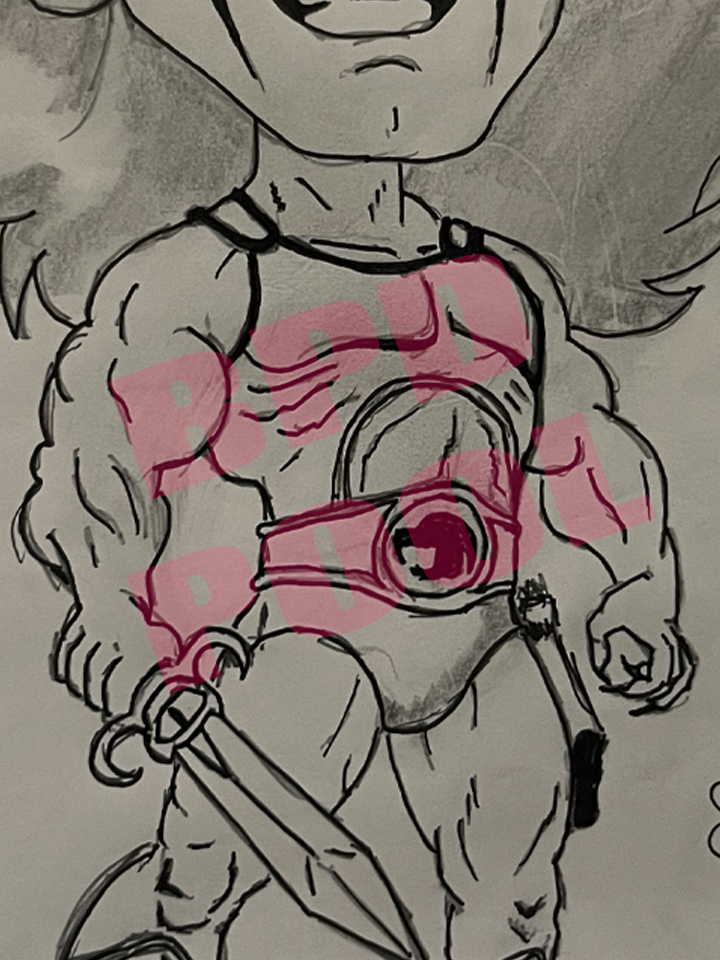 drawing of Lion-O from Thundercats
