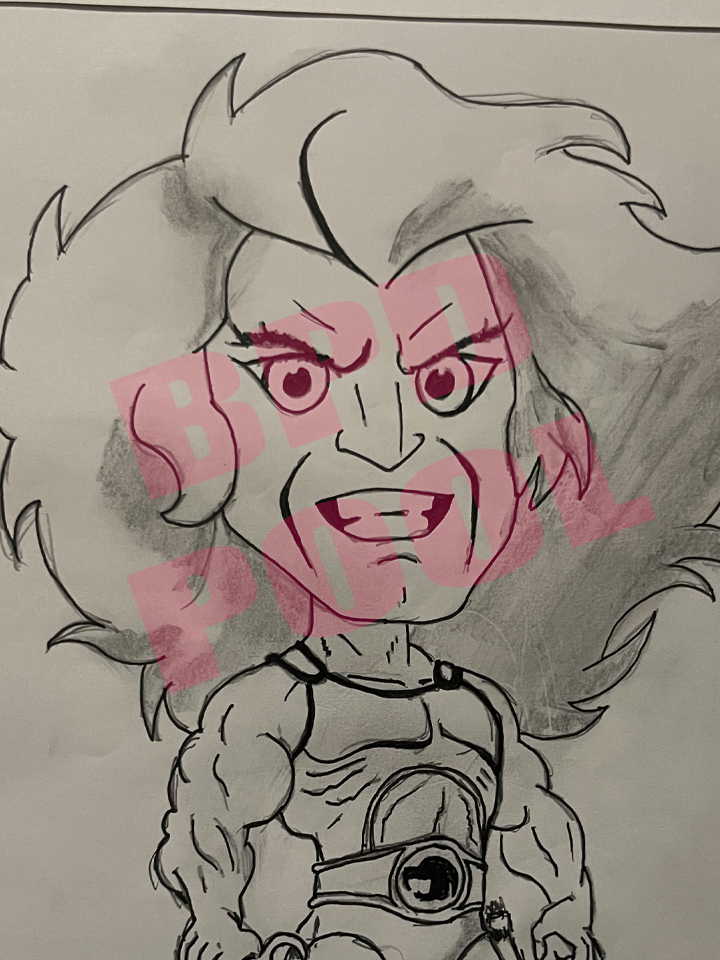 drawing of Lion-O from Thundercats