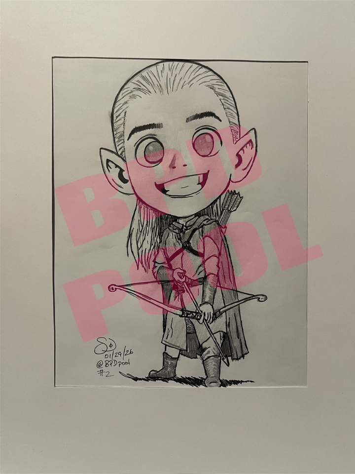 drawing of Legolas from Lord of The Rings