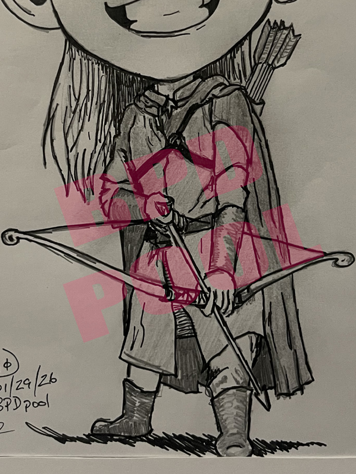 drawing of Legolas from Lord of The Rings