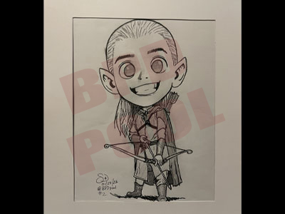 a drawing of Legolas from The lord of the Rings Trilogy
