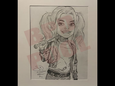 drawing of Harley Quinn