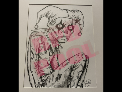 a drawing of an Untitled Clown of the Inner Circus